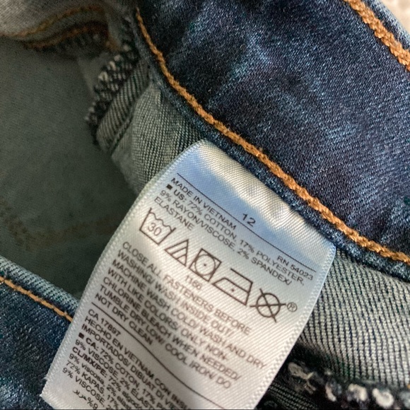 - SOLD - Old Navy • Dark Wash Rockstar Jeggings Girls Size 12 EUC - Picture 4 of 6